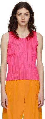 Pleats Please Issey Miyake Pink Monthly Colors April Tank Top