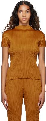 Pleats Please Issey Miyake Brown Monthly Colors July Turtleneck