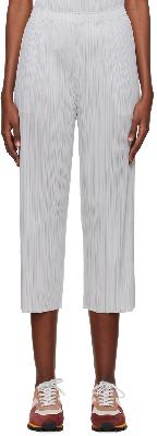 Pleats Please Issey Miyake Gray Monthly Colors August Trousers
