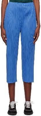 Pleats Please Issey Miyake Blue Monthly Colors August Trousers