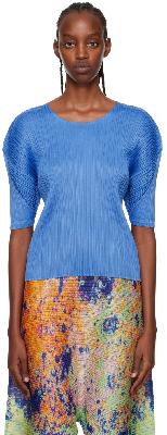 Pleats Please Issey Miyake Blue Monthly Colors August T-Shirt