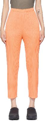 Pleats Please Issey Miyake Orange Bouquet Colors Trousers
