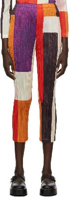 Pleats Please Issey Miyake Multicolor Field Trousers