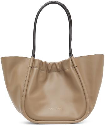 Proenza Schouler Taupe Large Ruched Tote