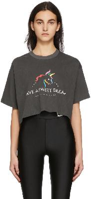 Pushbutton Grey Sweet Dream Cropped T-Shirt