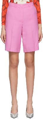 Pushbutton Pink Suiting Shorts
