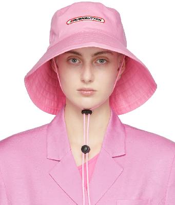 Pushbutton SSENSE Exclusive Pink Big Bucket Hat