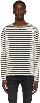 R13 Black & Off-White Breton Long Sleeve T-Shirt