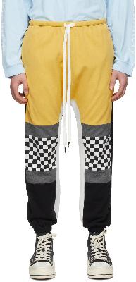 R13 Yellow & Black Patchwork Lounge Pants