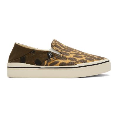 R13 Multicolor Cheetah Camo Slip-On Sneakers
