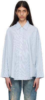 R13 Blue Striped Shirt