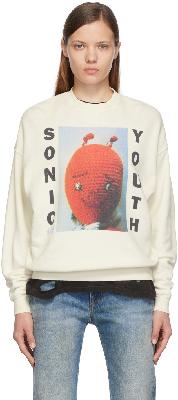 R13 Off-White Sonic Youth Dirty Oversized Sweatshirt