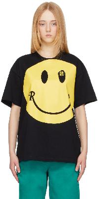 Raf Simons Black Smiley Edition Print T-Shirt