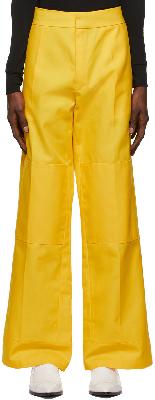 Raf Simons Yellow Workwear Kneepatches Trousers