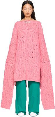 Raf Simons Pink Oversized Fantasy Sweater