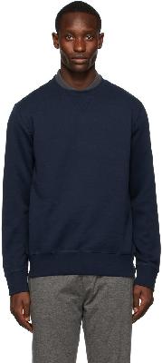 Ralph Lauren Purple Label Navy Fleece Madison Crewneck Sweatshirt
