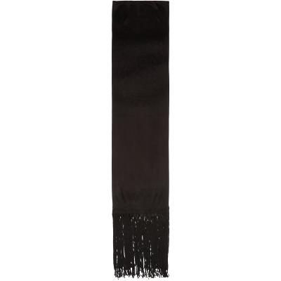 Random Identities Black Fringed Scarf