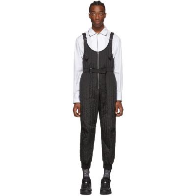 Random Identities Black Quilted Jumpsuit