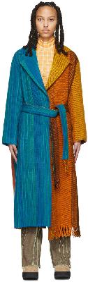 Rave Review Brown & Blue Wool Lola Coat