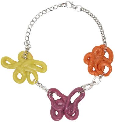 Rave Review Pink & Yellow Gotland Garbage Edition Jade Necklace