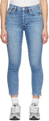 Re/Done Blue 90s Ankle Crop Jeans