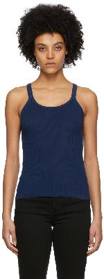 Re/Done Blue Ribbed Tank Top