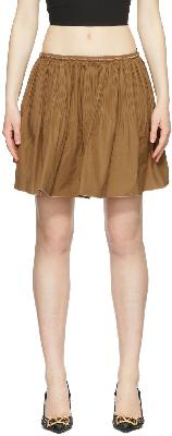 RED Valentino Brown Cotton Mini Skirt