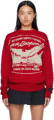 Reese Cooper Red Cotton Sweater