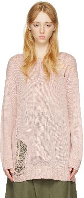 Regulation Yohji Yamamoto Pink Acrylic Sweater