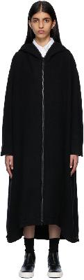 Regulation Yohji Yamamoto Black Hooded Long Coat