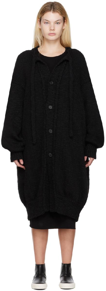 Regulation Yohji Yamamoto Black Knit Cardigan - StyleGuise