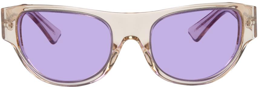 RETROSUPERFUTURE Beige & Purple Reed Sunglasses