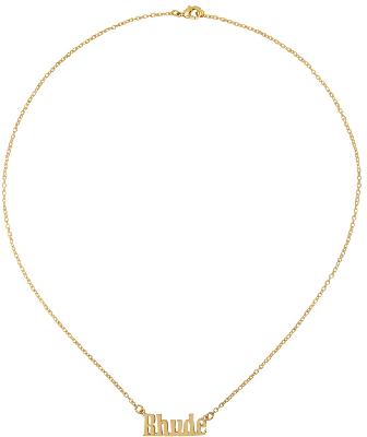 Rhude Gold Pendant Necklace