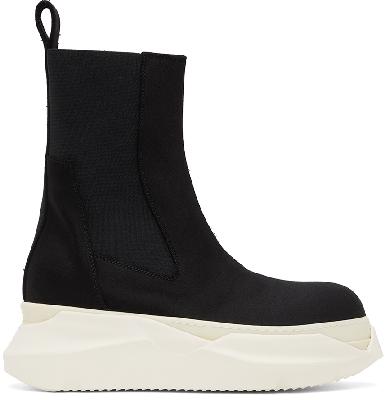 Rick Owens Drkshdw Black Beatle Abstract Chelsea Boots
