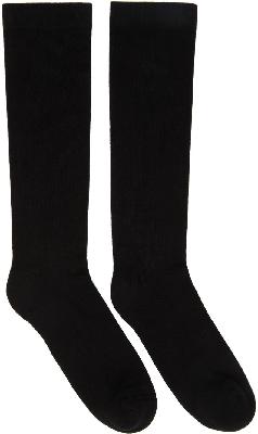 Rick Owens Drkshdw Black Graphic Logo Socks