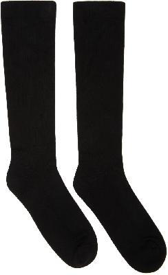 Rick Owens Drkshdw Black Logo Socks