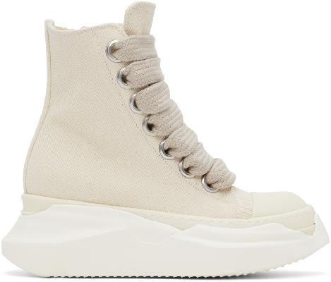 Rick Owens Drkshdw Off-White Abstract High-Top Sneakers