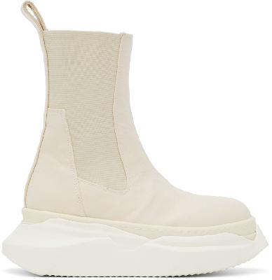 Rick Owens Drkshdw Off-White Beatle Abstract Ankle Boots
