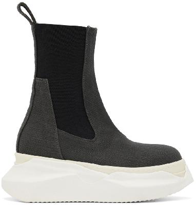 Rick Owens Drkshdw Grey Beatle Abstract Ankle Boots