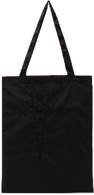 Rick Owens Black Champion Edition Shopper Tote Bag