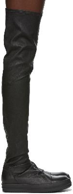 Rick Owens Black Stocking Sneaker Thigh-High Boots