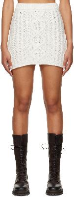 Rokh Off-White Nylon Miniskirt