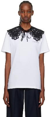 Rokh White Collared T-Shirt
