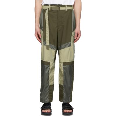 sacai Khaki Cotton-Blend Cargo Pants