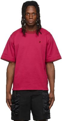 sacai Pink Piqué Pullover T-Shirt