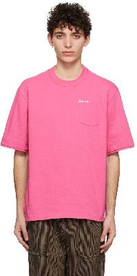 sacai Pink Cotton T-Shirt