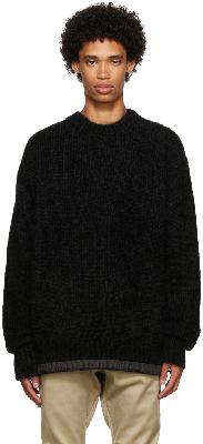 sacai Black Rib Sweater