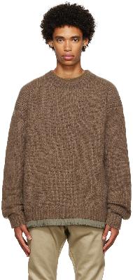 sacai Brown Rib Sweater