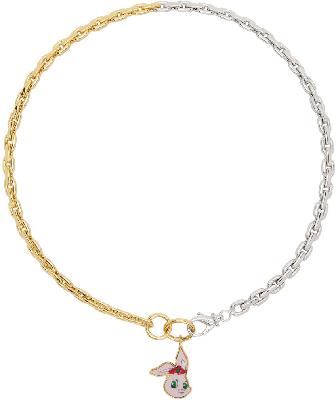 Safsafu SSENSE Exclusive Gold & Silver Bunny Necklace