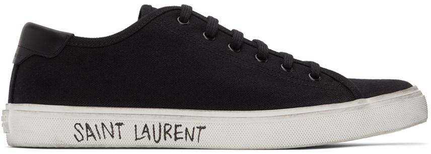 Saint Laurent Black Malibu Low Sneakers